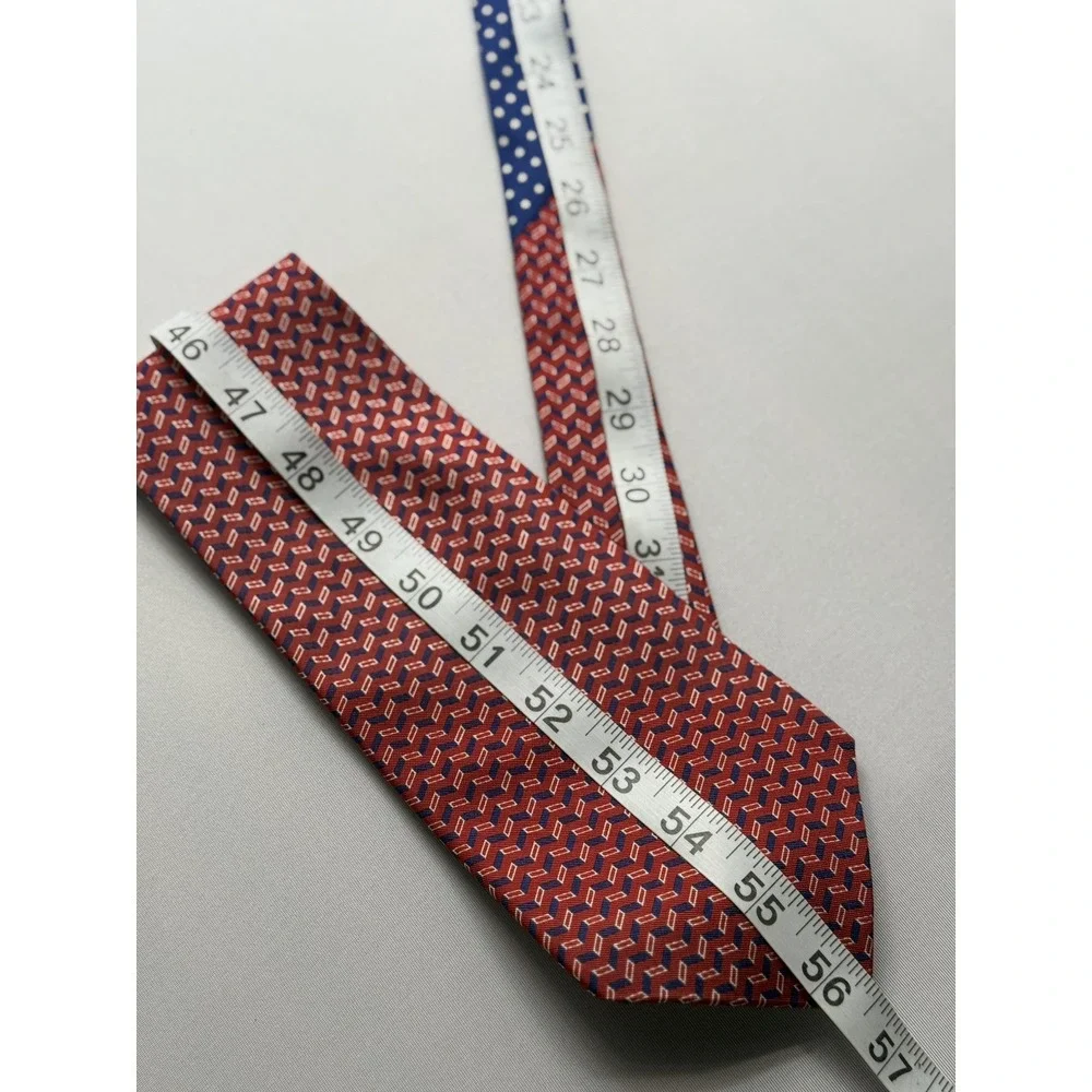 Tommy Hilfiger Men's 100% Silk USA Red‎ White Blue Stars W4